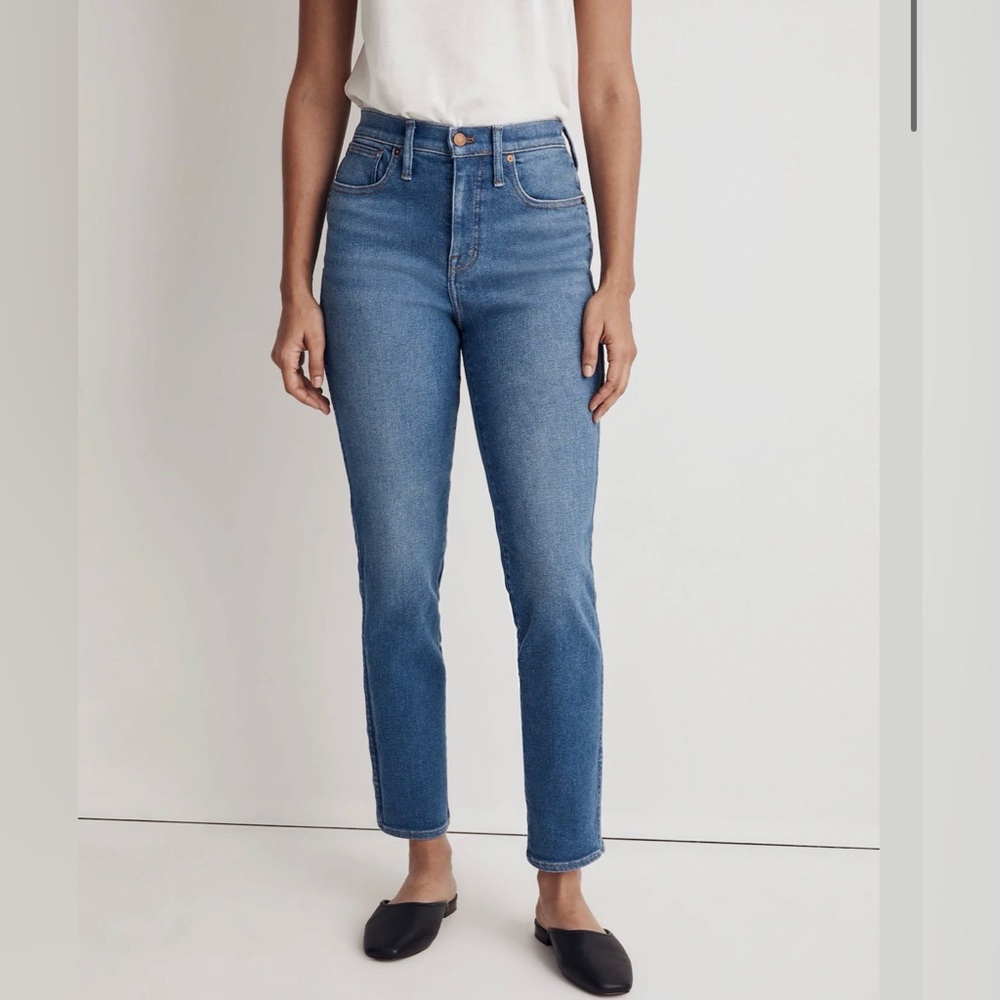 Madewell High-Rise Stovepipe Women's Jeans in Medium Blue Size 31